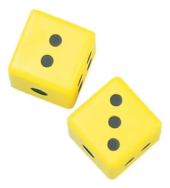 Champion Sports 6 Inch Coated Foam Dice 