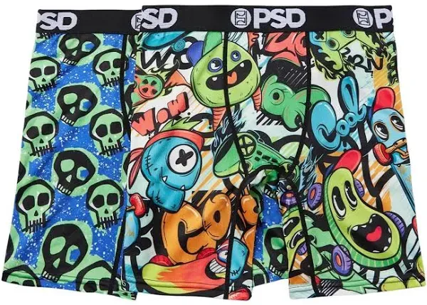 Kids PSD Youth Boy's Smiley Print Boxer Briefs