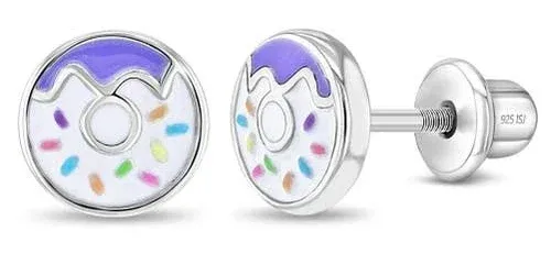 Girls' In Season Jewelry Frosted with Sprinkles Donut Earrings