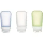 Humangear GoToob+ 2.5 oz - 3 Pack Clear/Green/Blue