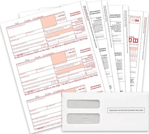 Blue Summit Supplies 1099 NEC Tax Forms