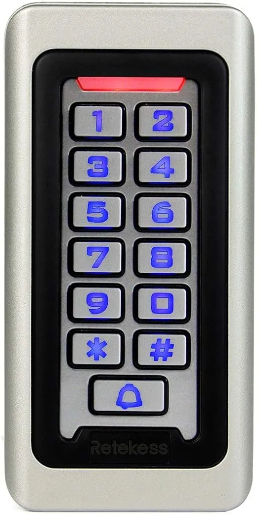 Retekess T-AC03 Security Access Control Keypad,RFID Keypad,Door Access Control,Stand-Alone Keypad,2000 Users,Wiegand 26-bit,Support Proximity Rfid JJ222579