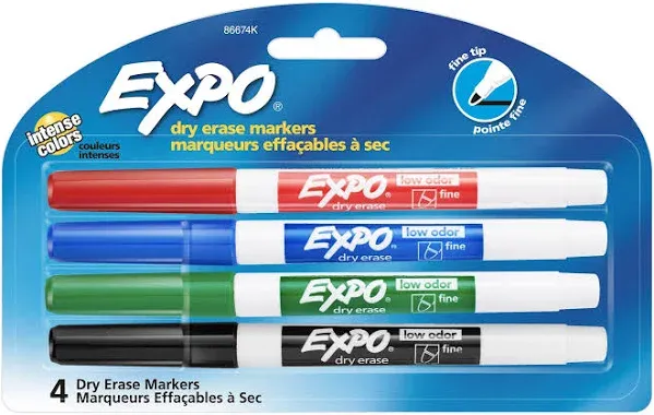 Expo Low-Odor Dry Erase Fine Markers