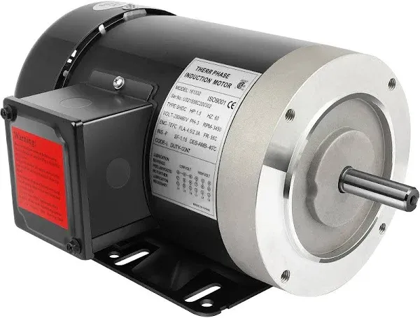 Electric Motor 1.5HP 3450RPM Single Phase General Purpose Motor 56C Frame 5/8" Shaft Diameter