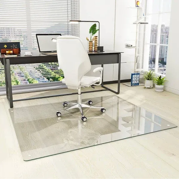 Koonmi Tempered Glass Chair Mat