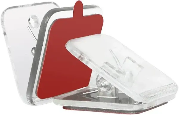 Flag Clips, Tapestry Hangers Spring Clips, Wall Clips with Adhesive, Poster Clips Perfect for Home Office (8 Pack, Clear)