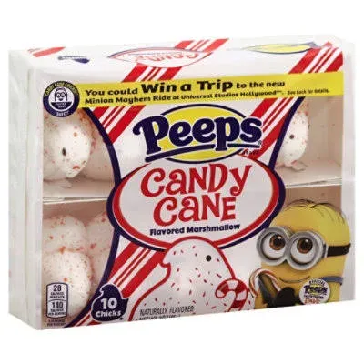 Peeps 10ct Candy Cane Flvrd Marshmallow - 3 OZ