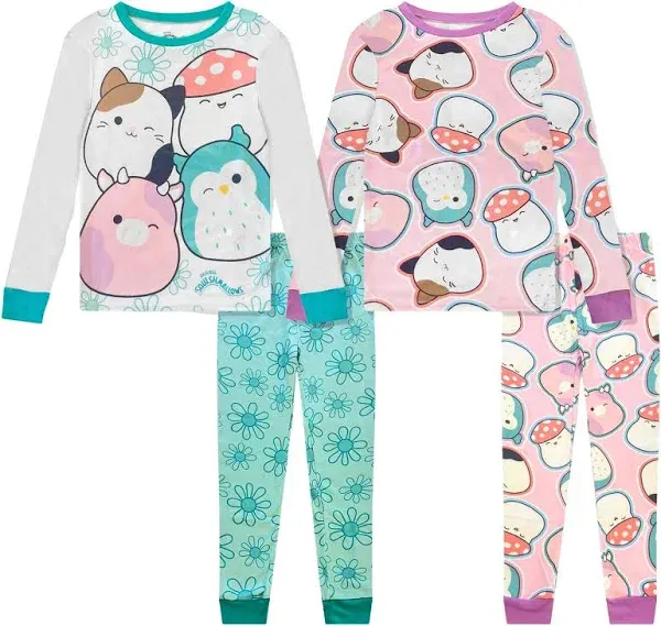 Girls 4-10 Squishmallow Ultra Soft 4-Piece Pajama Set