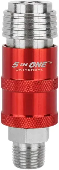 Milton 5 In ONE Universal Safety Exhaust Quick- Connect Industrial Coupler