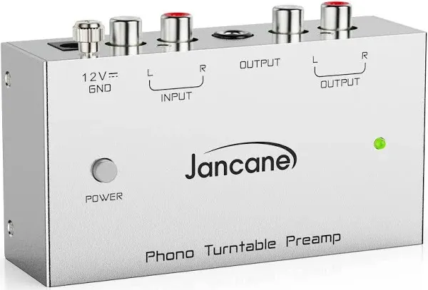 Phono Turntable Preamp Jancane Phono Preamp for Turntable Record Play Phonograph Preamplifier with RCA Input Rcatrs Output