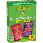 Annie's Homegrown Organic Bunny Fruit Snacks Variety Pack