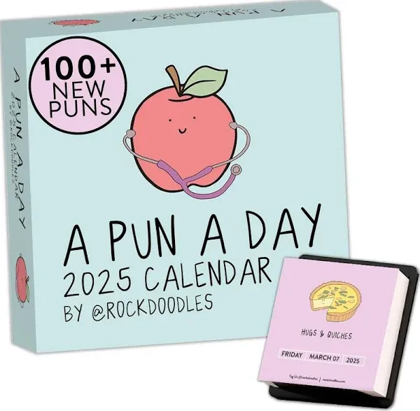 Rockdoodles 2025 Funny Daily Desk Calendar