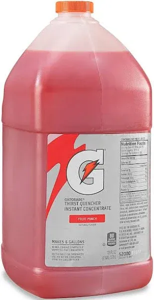 Gatorade Liquid Concentrate, Fruit Punch, One Gallon Jug, 4/Carton