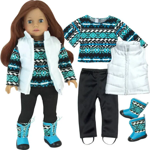 Teamson Kids | "Sophia's by Print Knit Sweater and Leggings for 18"" Dolls" | Realry