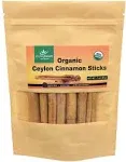 Organic Ceylon cinnamon sticks, True or Real Cinnamon, Premium Grade, Harvested 