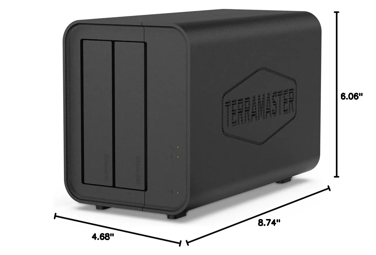 TerraMaster F2-212 2-Bay Home NAS Enclosure