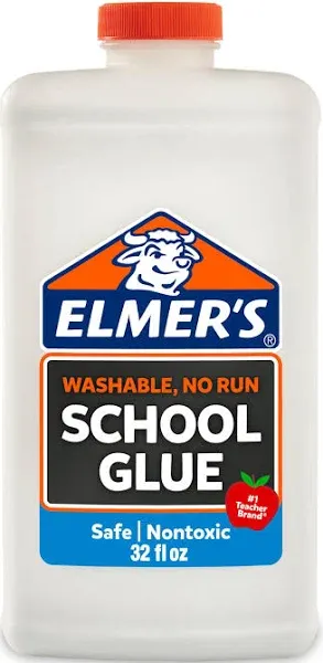 Elmer's White Liquid School Glue, Washable - 32 oz bottles