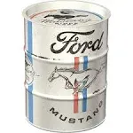 Nostalgic-Art - Metal Money Box Piggy Bank as Oil Barrel - Ford Mustang