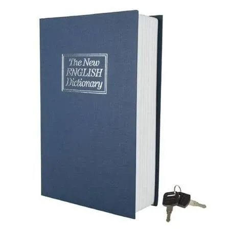 Stalwart Lock Box Diversion Book Safe with Key Lock