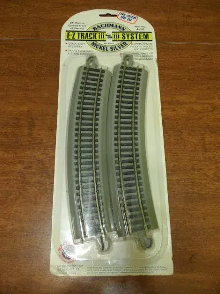 BACHMANN E-Z TRACK HO 22&#034; RADIUS CURVE SECTIONS (4) Train Gray Eztrack 44503 NEW