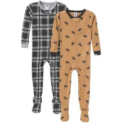 Gerber Baby Boys' 2-Pack Snug Fit Footed Pajamas