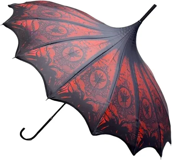 Artisan Collection Gothic Rebel Custom Printed Vampire Pagoda Umbrella