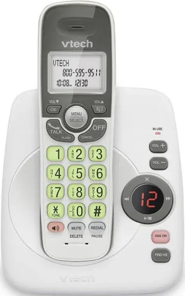 VTech VG104-11 DECT 6.0 Cordless Answering Sys w Handset Speakerphone BLACK NEW!