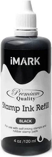 IMark Premium Refill Ink for Self-Inking Stamps, Daters, and Stamp Pads