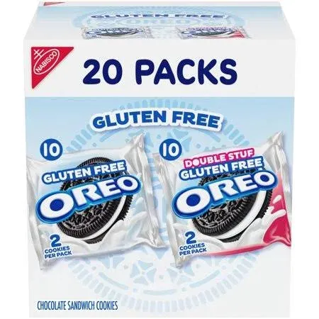 Oreo Chocolate Sandwich Cookies, Gluten Free, 20 Packs