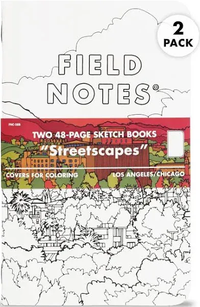 Field Notes Streetscapes B Sketch Book, 2 Pack - Los Angeles + Chicago