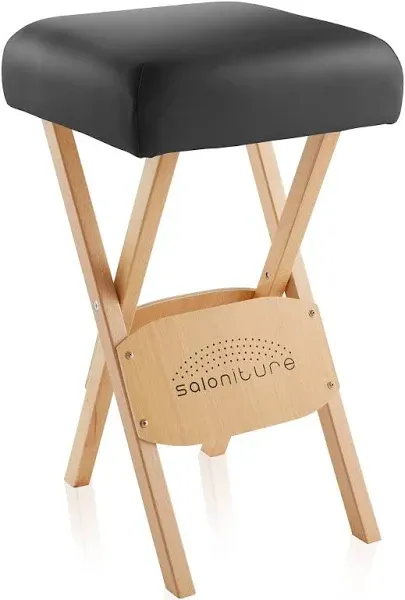 Portable Wood Folding Massage Stool with Carrying Case