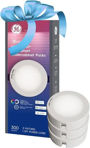 GE Household Lighting 3pk Undercabinet Puck Lights