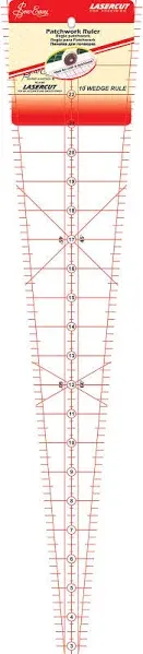 Sew Easy 22.5" x 4.8" 10° Patchwork Wedge Ruler