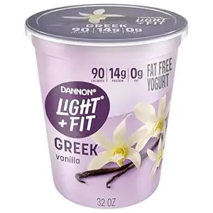 Dannon Light + Fit Vanilla Greek Fat Free Yogurt Tub, 32 oz