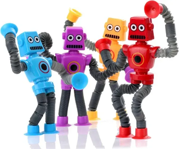 Nutty Toys Sensory Robot Toys 4pk