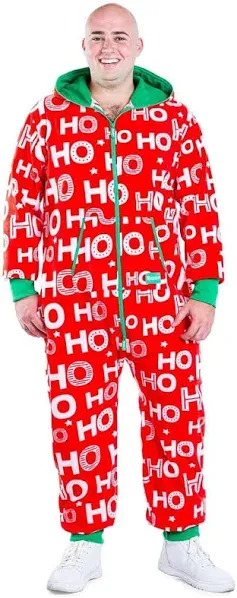 New Tipsyelves Ho HO HO Hooded Full Zip Jumpsuit Multicolor Size Large