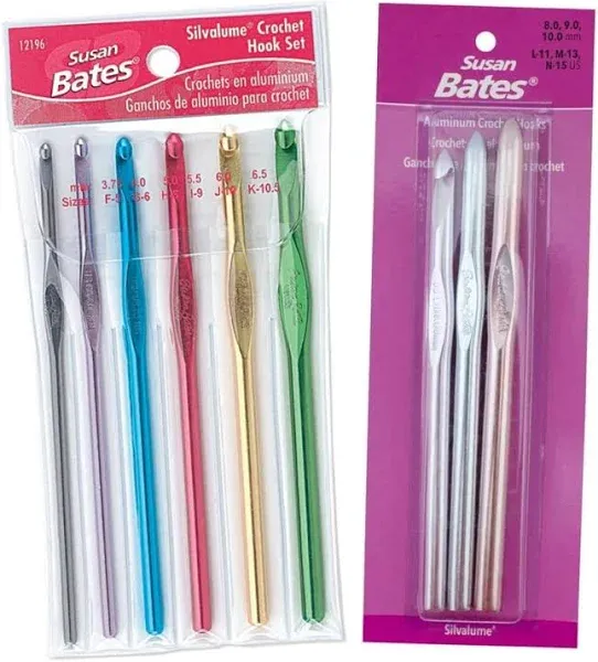 Susan Bates Silvalume Crochet Hook Sets