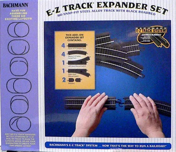 Bachmann Trains - Snap-Fit E-Z TRACK LAYOUT EXPANDER SET - STEEL ALLOY Rail With