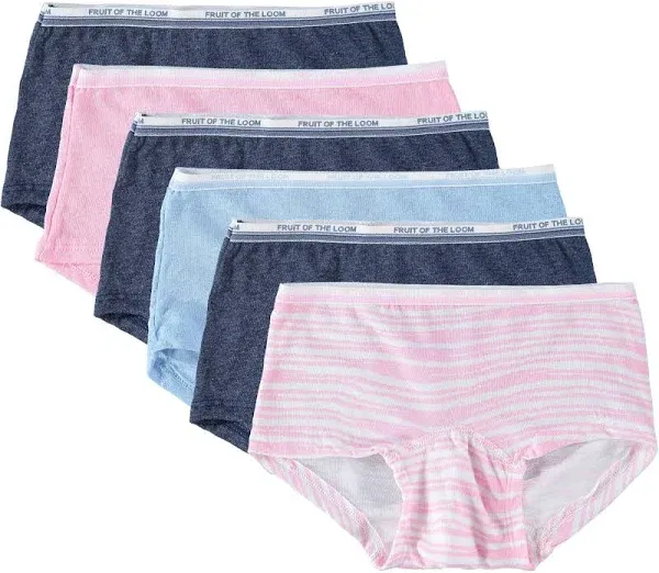 Fruit of the Loom Girls' 6-Pack Seamless Briefs