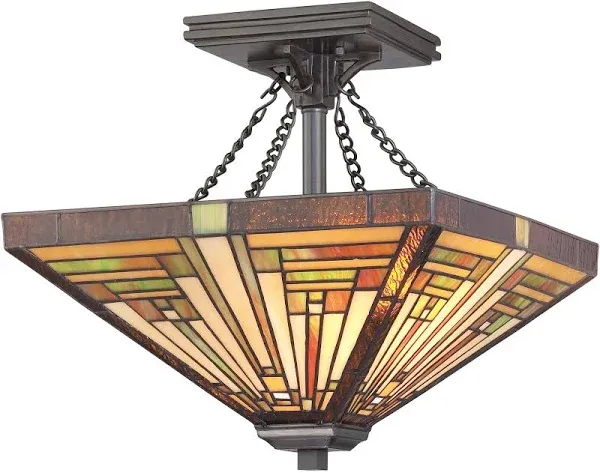 Quoizel Stephen 2-Light Vintage Bronze Semi-Flush Mount Light