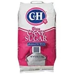 C&H Pure Cane Granulated White Sugar, 25 lb