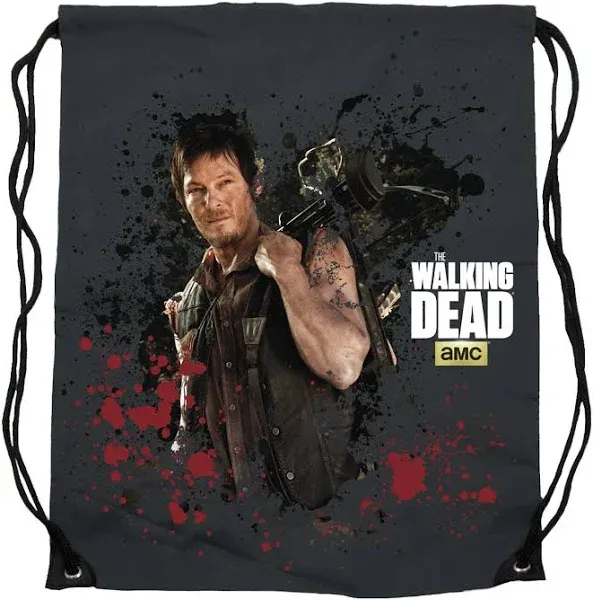 The Walking Dead Daryl Dixon 17-Inch Drawstring Polyester Cinch Bag