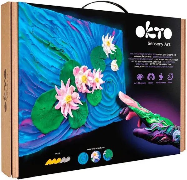 Okto Sensory Art DIY 3D Clay Painting Kit - Water Lilies