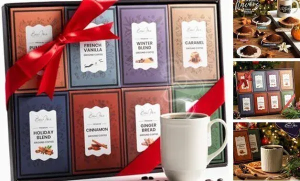 Coffee Gifts Set For Coffee Lovers - Ground Coffee Sampler Gift Set For Women...