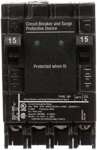 Siemens Circuit Breaker 2&#034;X3&#034;X3&#034; Thermal Magnetic 1-Pole Tandem Plug-On (1-Pack)