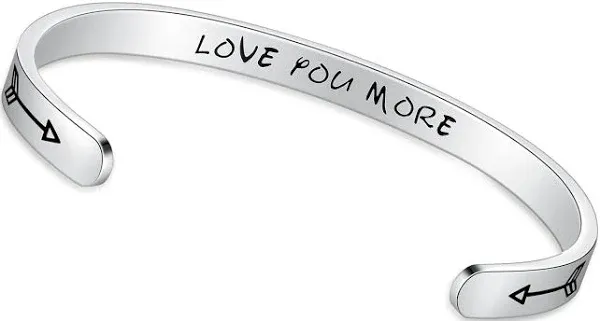 Tony & Sandy Inspirational Bracelets for Women Teen Girls Personalized Gifts for Mom Daughter Sister Friends Stainless Steel Engraved Birthday