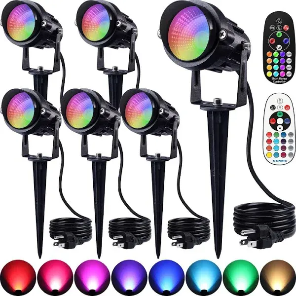  Christmas Spotlight Outdoor 120V LED Spot Lights Outdoor RGB 12W Color 