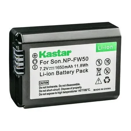 Kastar Battery and Charger for Sony NP-FW50, BC-VW1, BC-TRW,