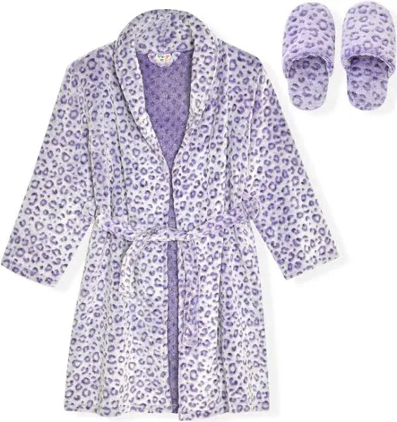 Sleep On It Girls' Frosted Flannel Fleece Robe Set