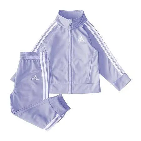 Adidas LIGHT PINK Baby Girls 2-Piece Classic Tricot Track Set, US 9 Months